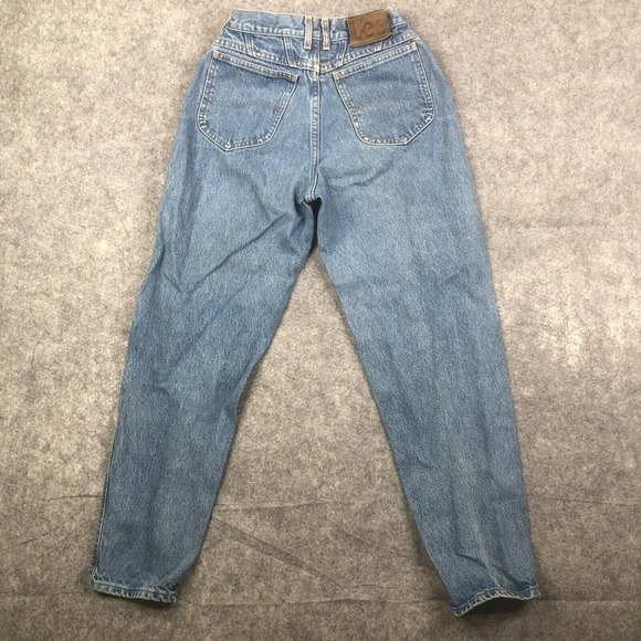 Vintage Lee Jeans Womens 9 Medium Blue High Waist 80s 90s USA Made Mom Denim - Picture 9 of 11